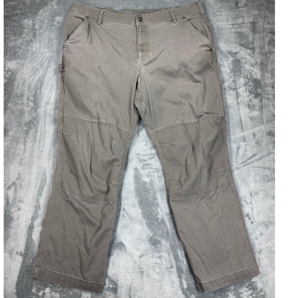 LL Bean BeanFlex Classic Fit Utility Pants Mens 40x30 Gray Brown Canvas 517589